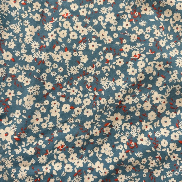 Men's Sonoma XL Short Sleeve Blue/White Flower Casual Button Down Shirt - Picture 2 of 3